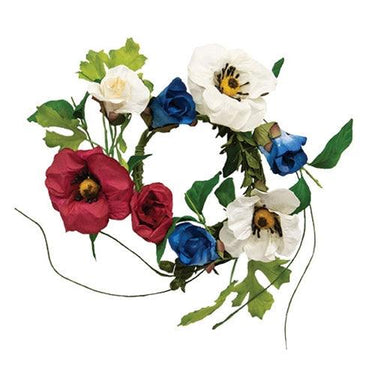 Americana Rose & Poppy Candle Ring - The Fox Decor
